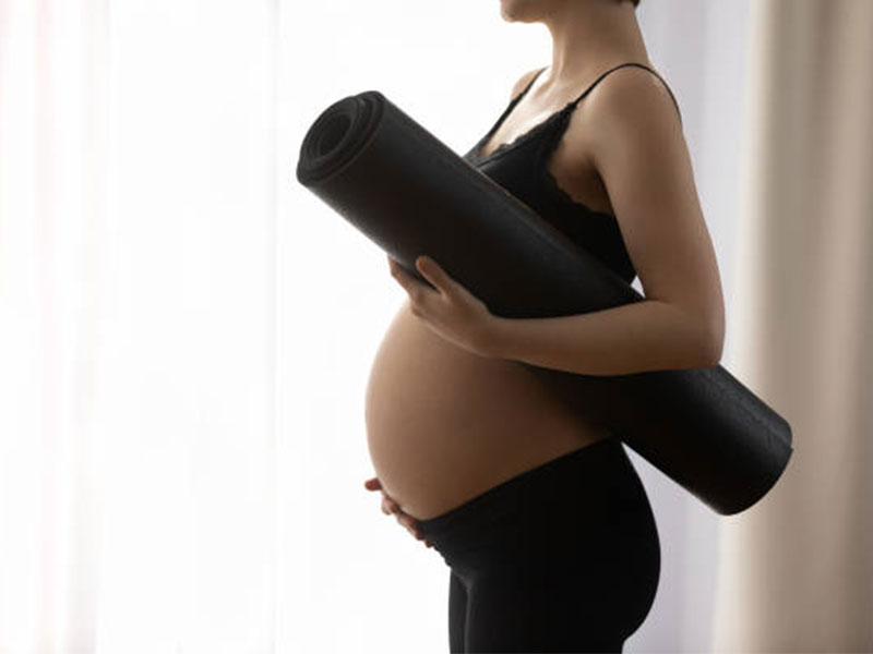 Partecipante al corso di yoga in gravidanza a Milano